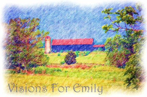 Kentucky Farm in Fall Pencil