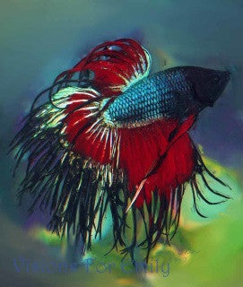 Crown Tail Betta - Chaz Painting